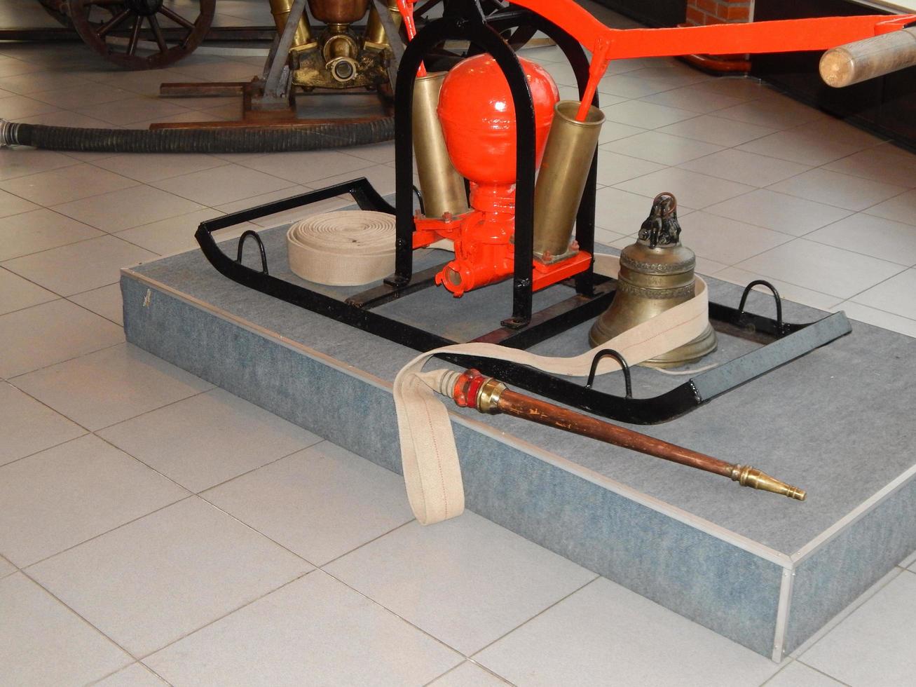 Fire equipment in parts of cars and equipment parts photo