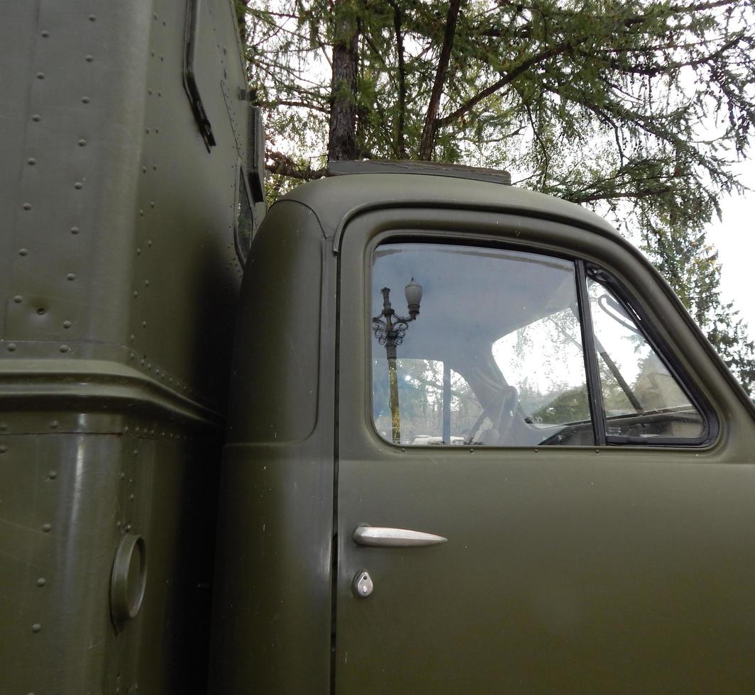 Military cars, equipment, retro items and elements photo