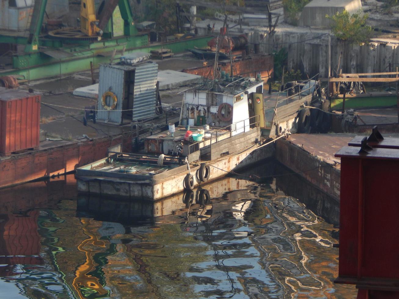 River boats in the details and elements of the vessel photo