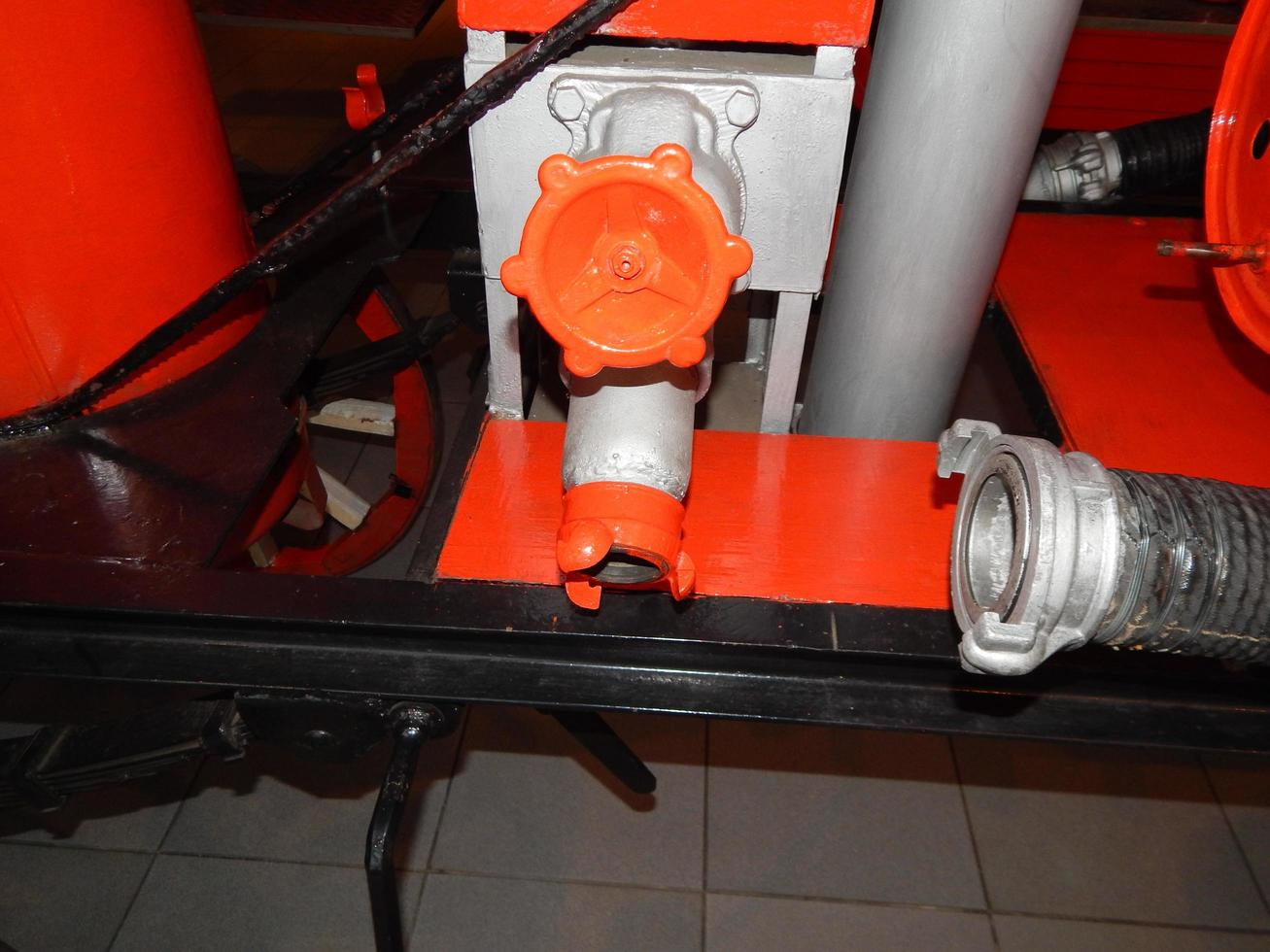 Fire equipment in parts of cars and equipment parts photo