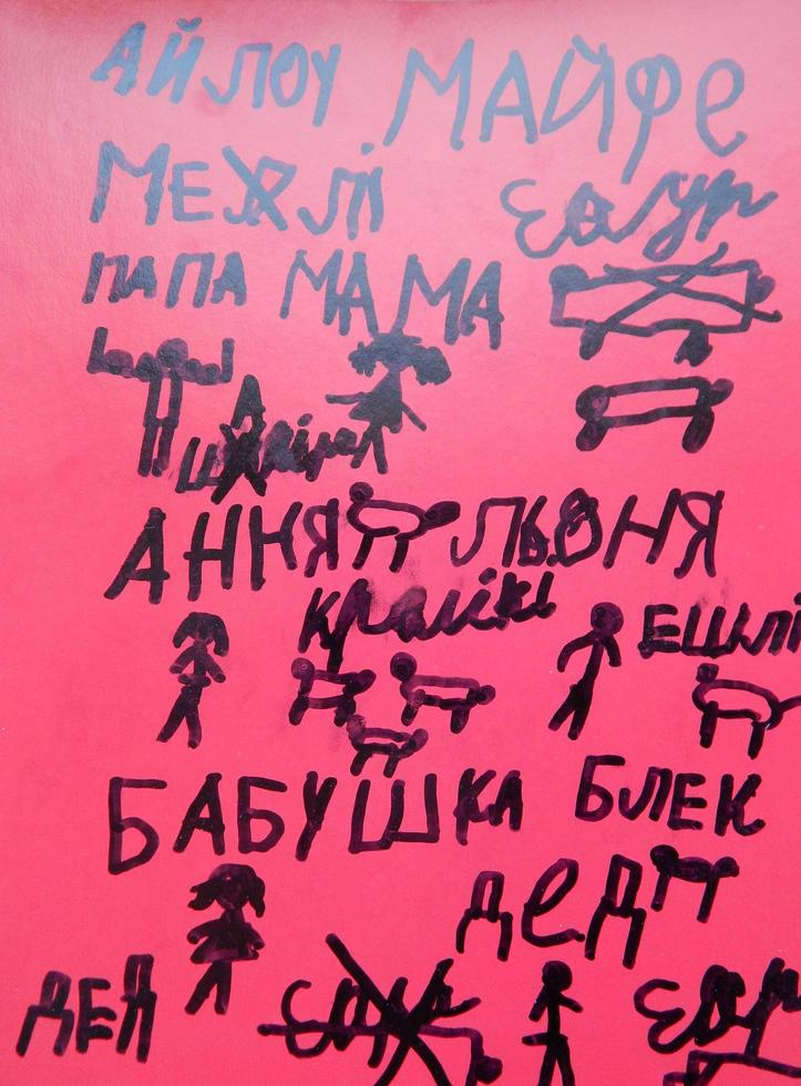 Children's drawings for early child development in school photo