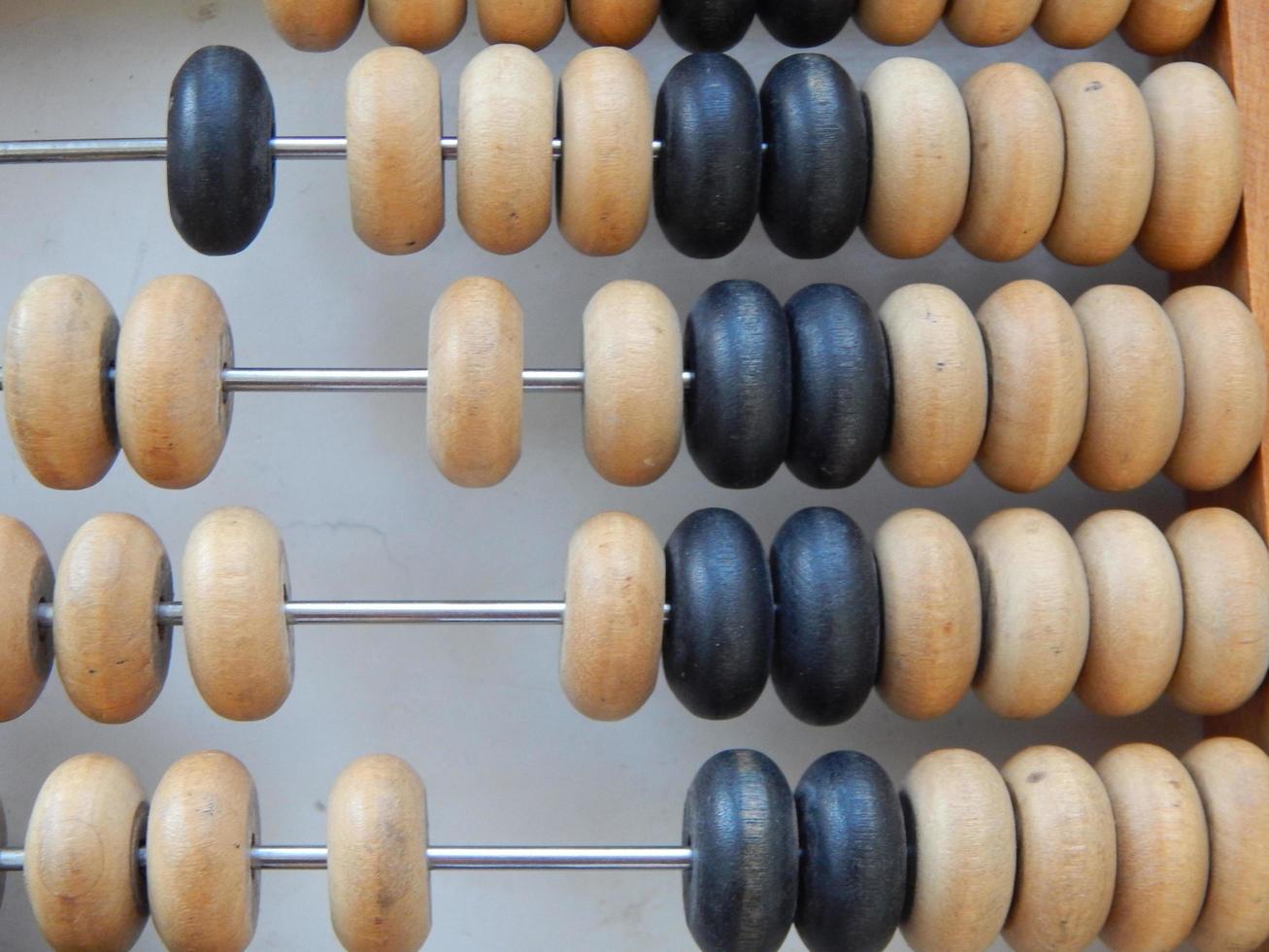 Manual mechanical abacus for accounting and financial calculations photo