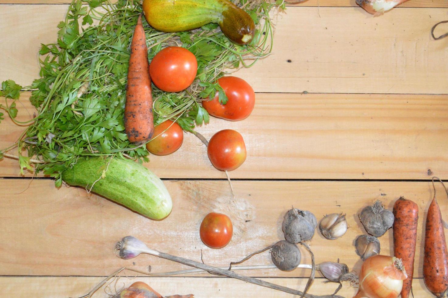 Vegetables grown independently in the country photo