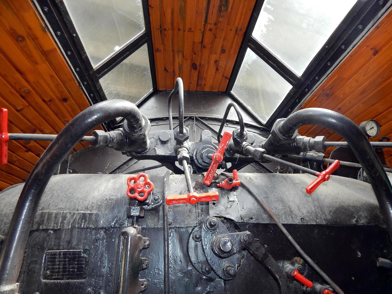 Interior of a railway car in a train photo