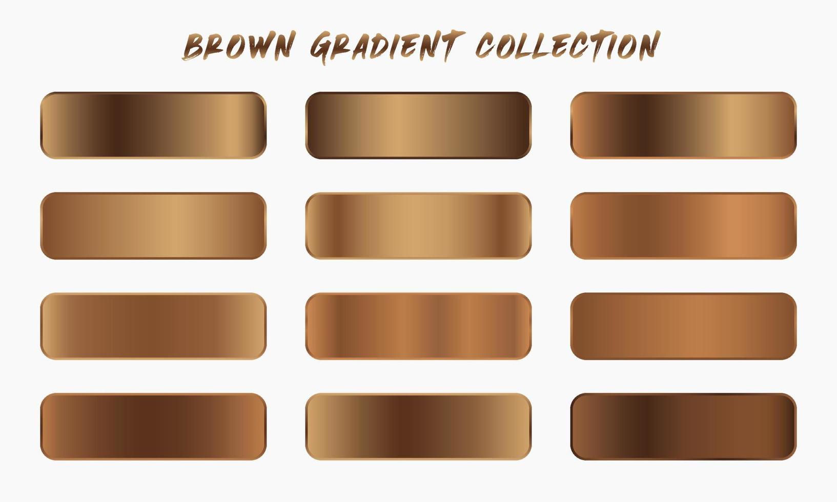 Vector Brown Gradients Swatches Set