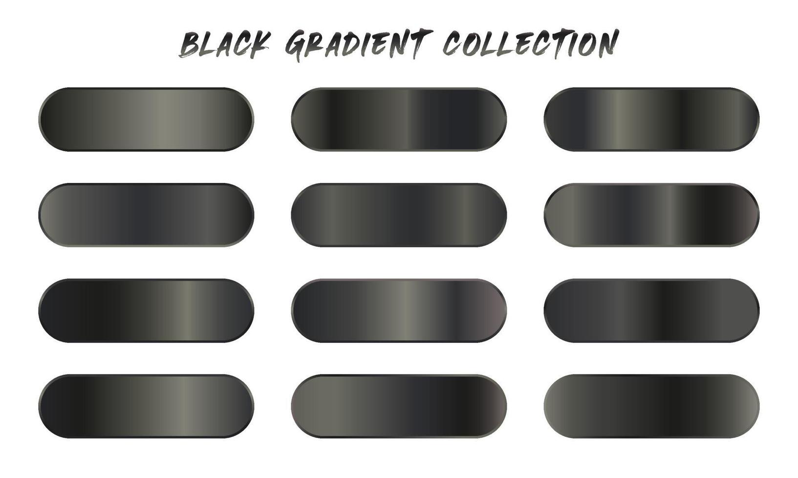 Vector Black Gradients Swatches Set