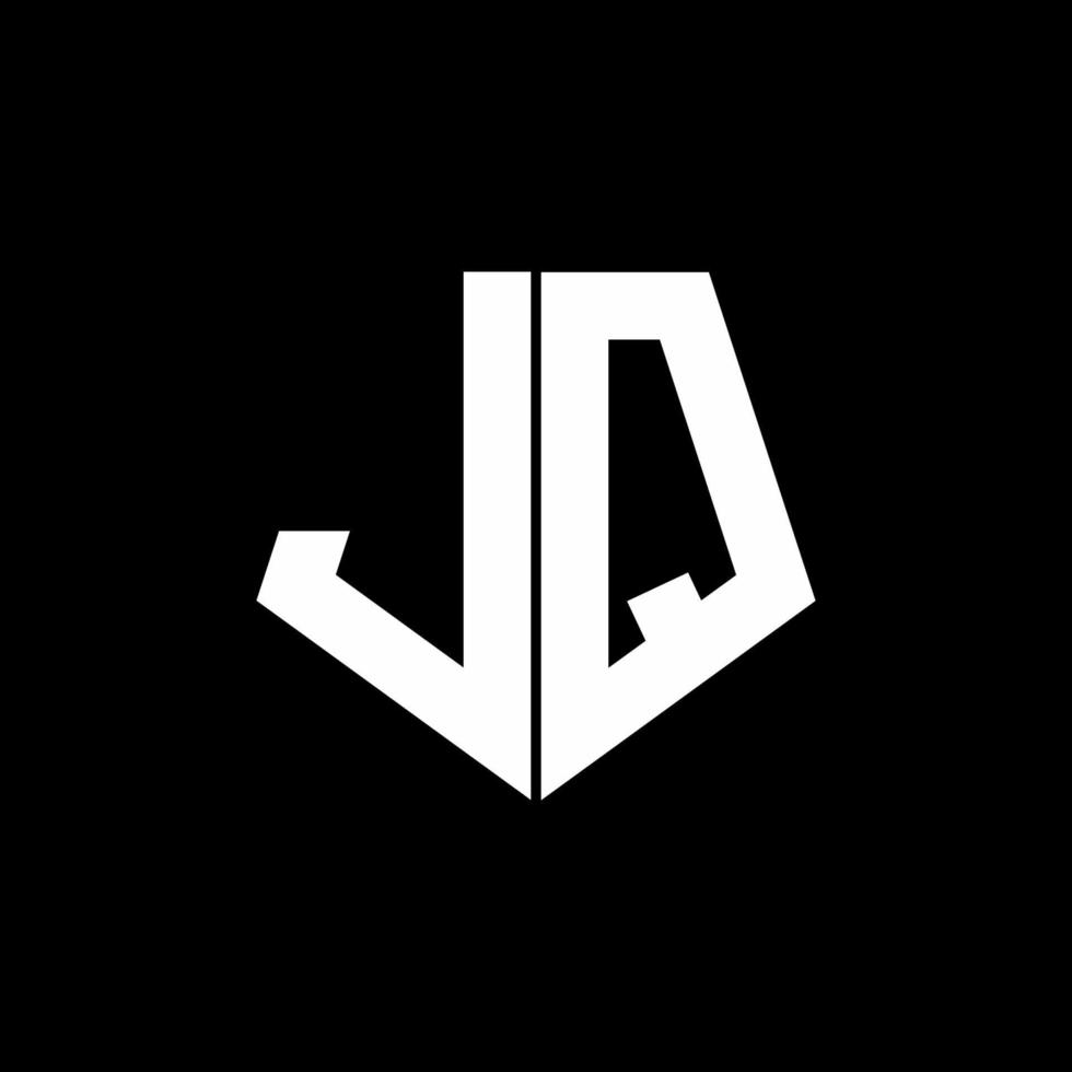 LQ logo monogram with pentagon shape style design template vector
