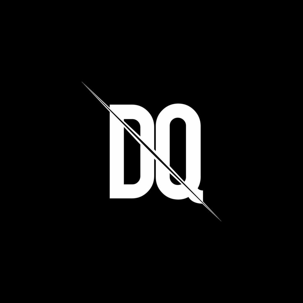 DQ logo monogram with slash style design template 3650386 Vector ...