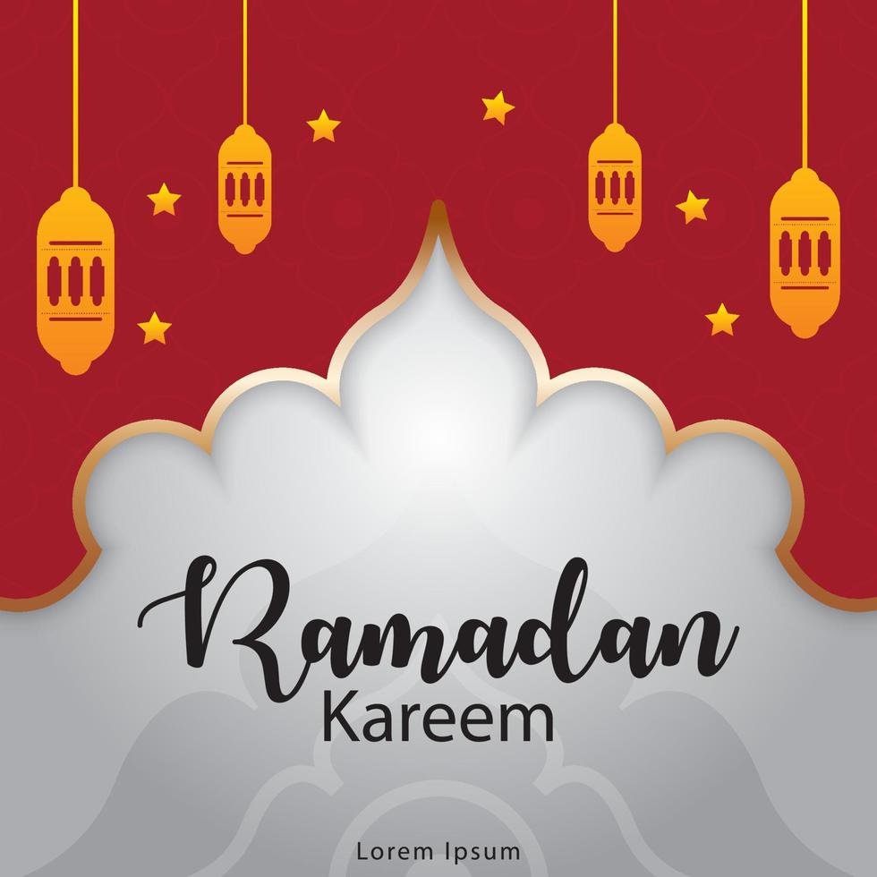 vector libre de diseño de saludo musulmán ramadan kareem festival