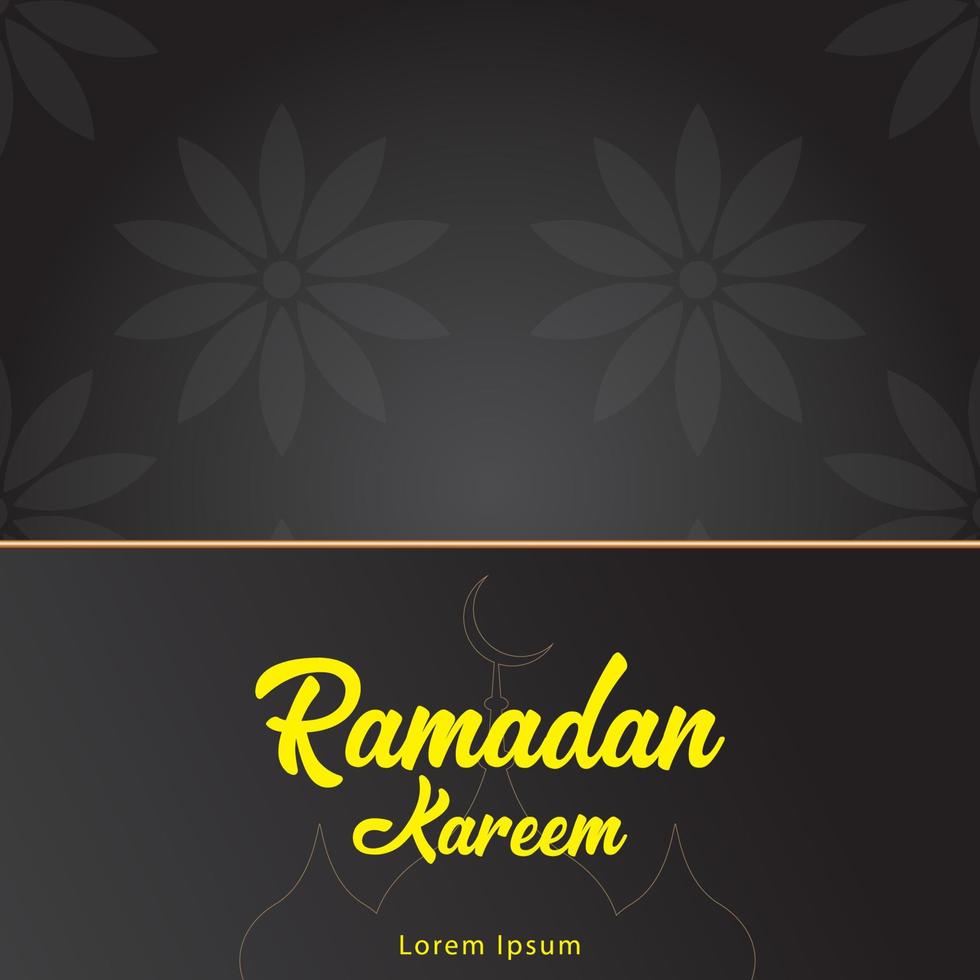 Muslim ramadan kareem festival greeting design Free Vector