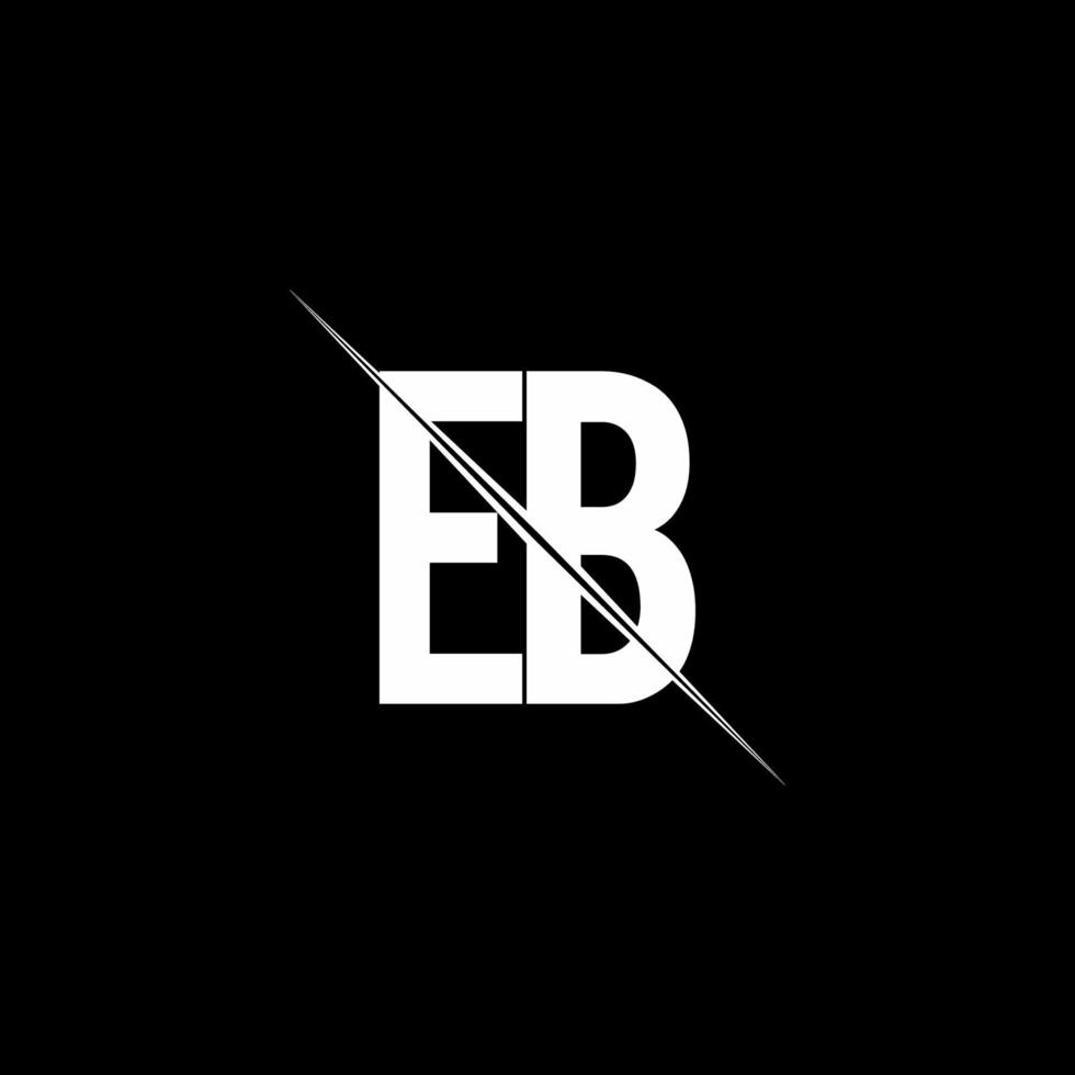 monograma del logotipo de eb con plantilla de diseño de estilo de barra vector