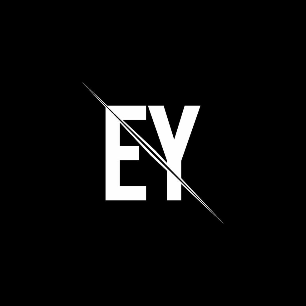 ey logo monograma con plantilla de diseño de estilo de barra vector