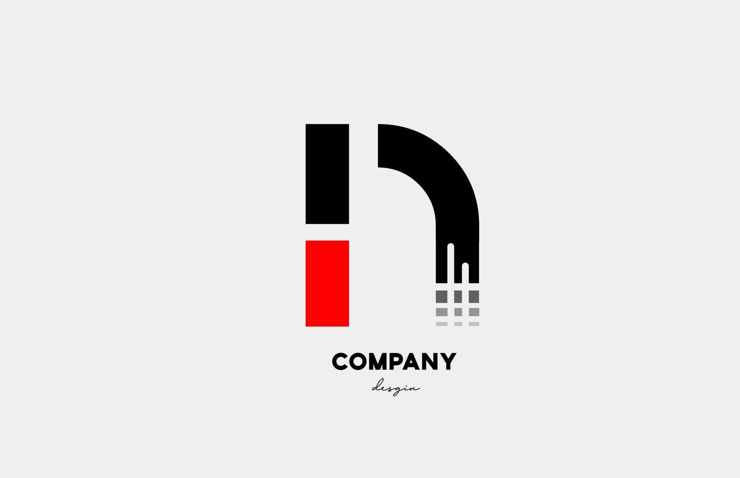 Black Red N Alphabet Letter Logo Icon Design For Business And Company 3651684 Vector Art At Vecteezy