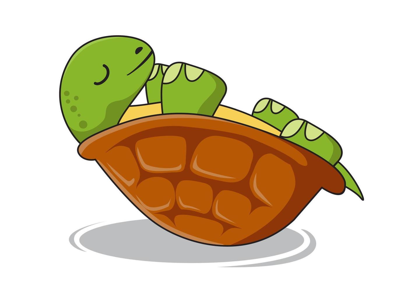 Turtle Upside Down Cartoon Tortoise vector