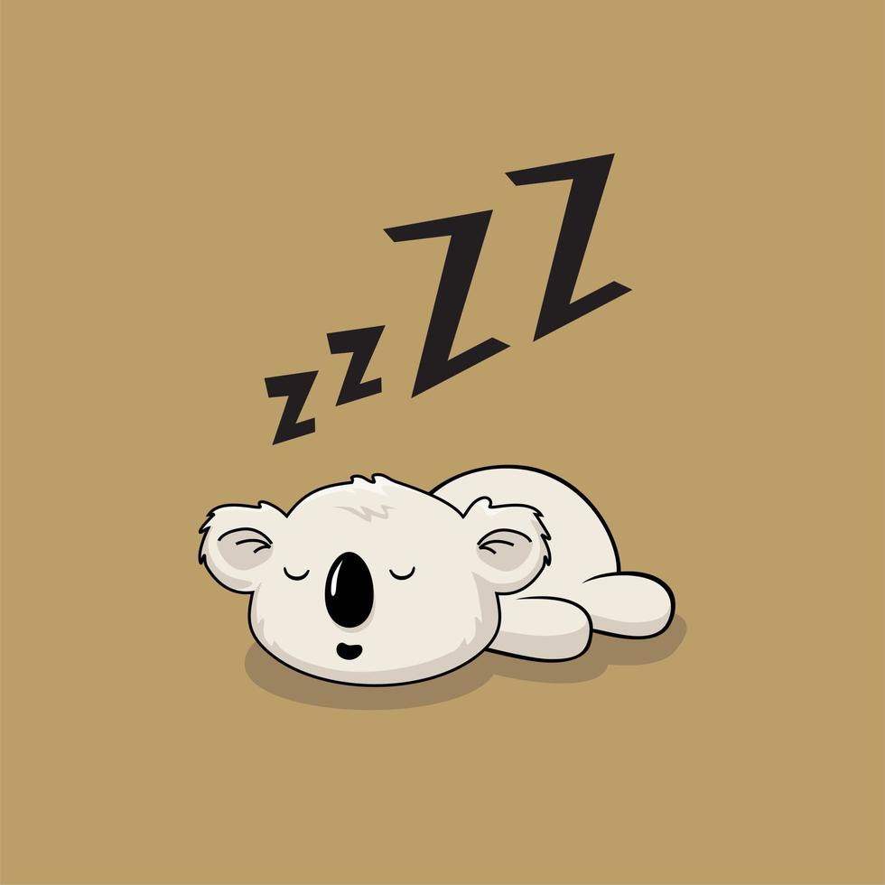 perezoso koala dibujos animados durmiendo animales vector