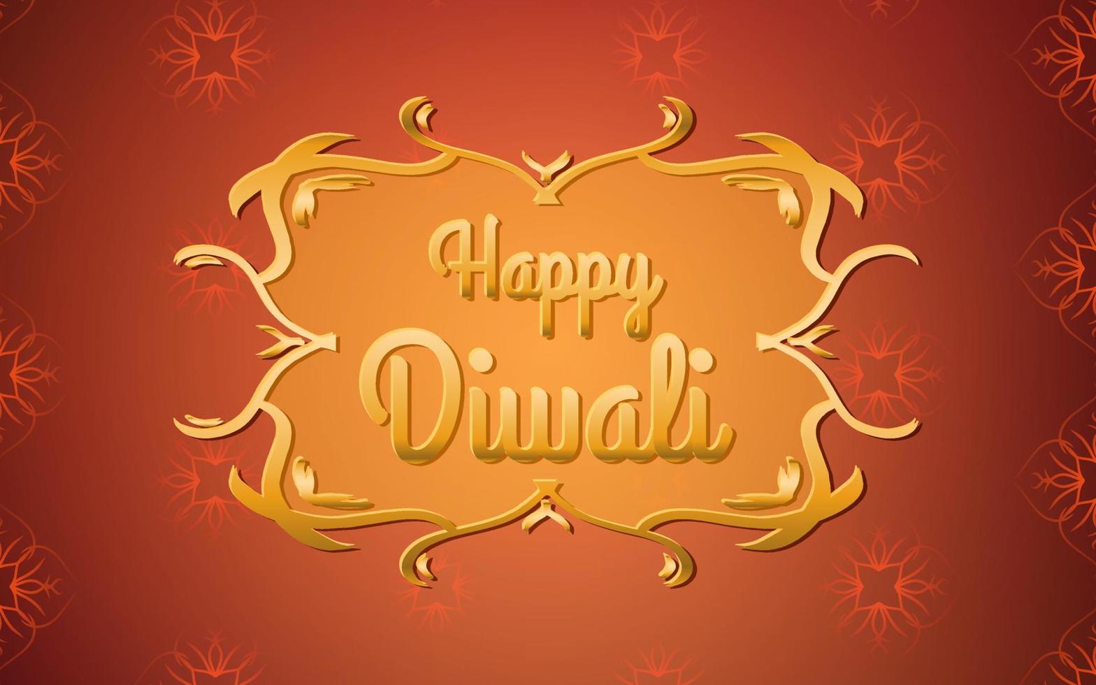 Ilustración de vector de feliz diwali, ilustración de banner de vector de feliz diwali con diya - lámpara de aceite, ilustración de diwali con tipografía, diseño creativo de vector de diwali para tarjeta de felicitación y fondo.