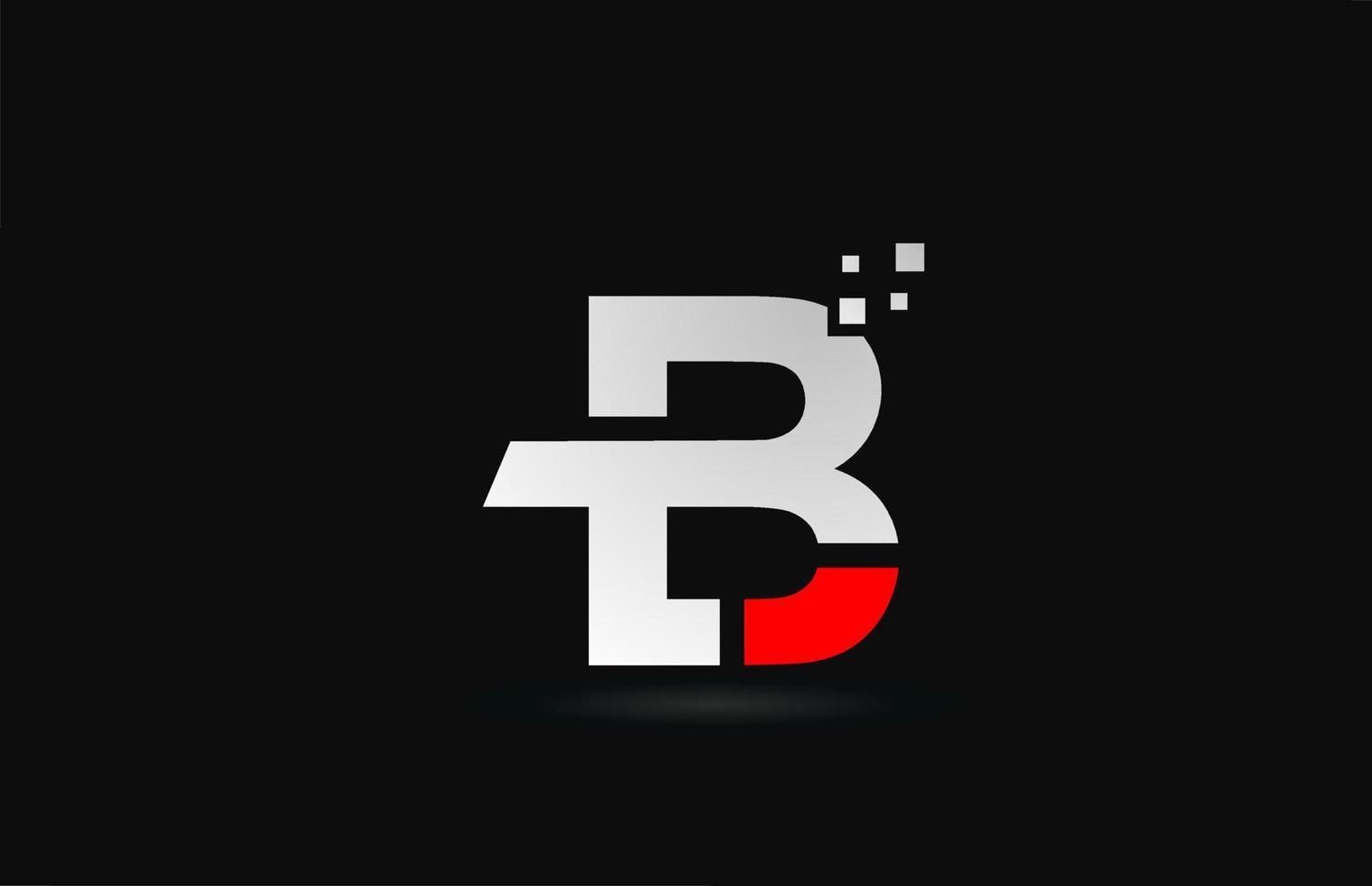 B letter logo icon for company and business with dots design vector