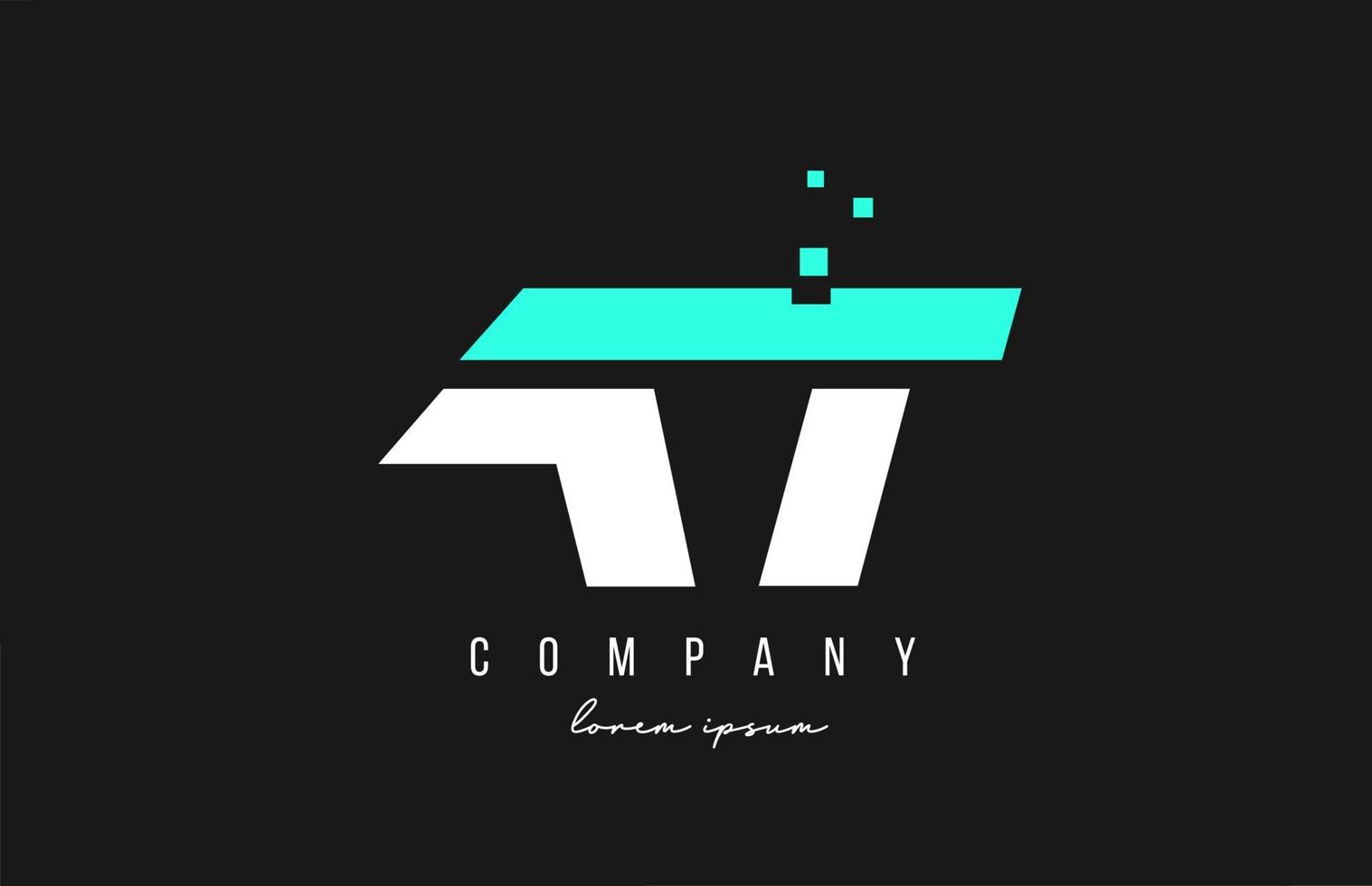 en una combinación de logotipo de letras del alfabeto en color azul y blanco. diseño de icono creativo para negocios y empresa. vector