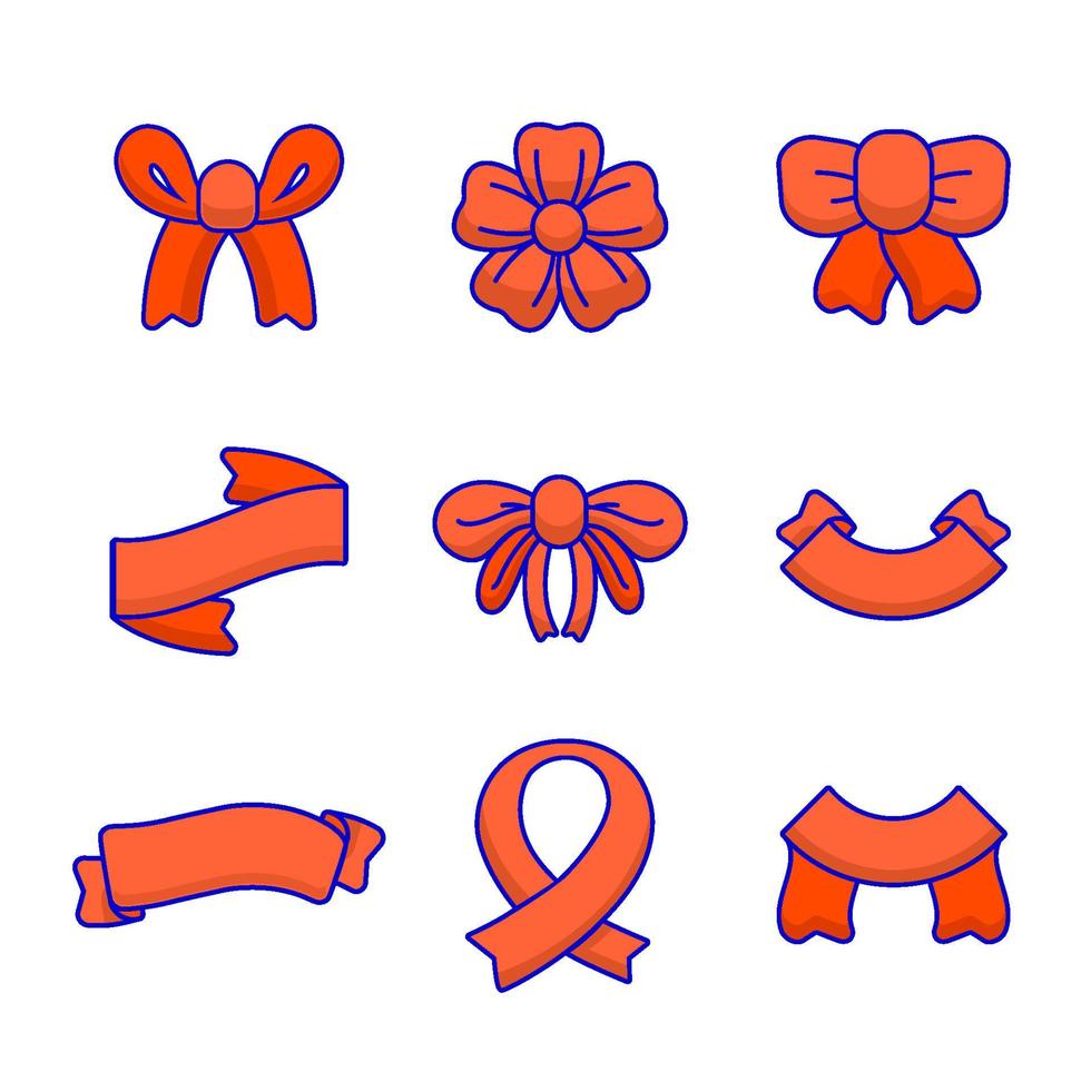 Ribbon Icon Set vector