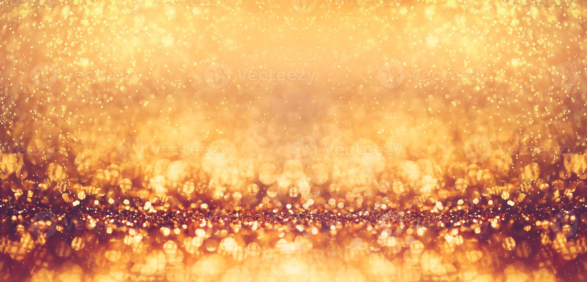 Golden glitter bokeh elegant photo