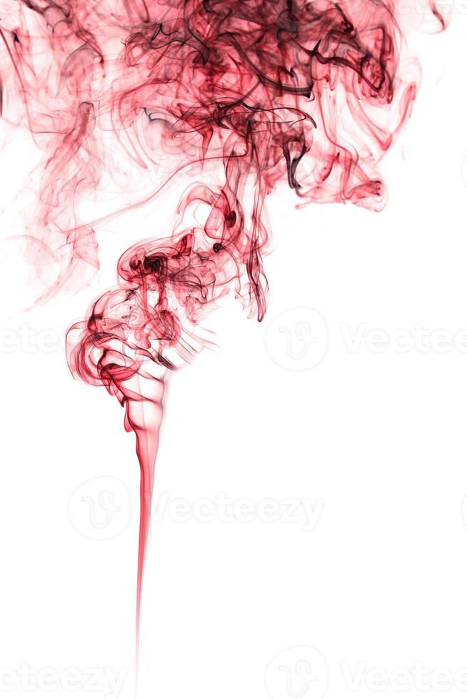 Smoke floating on white background photo