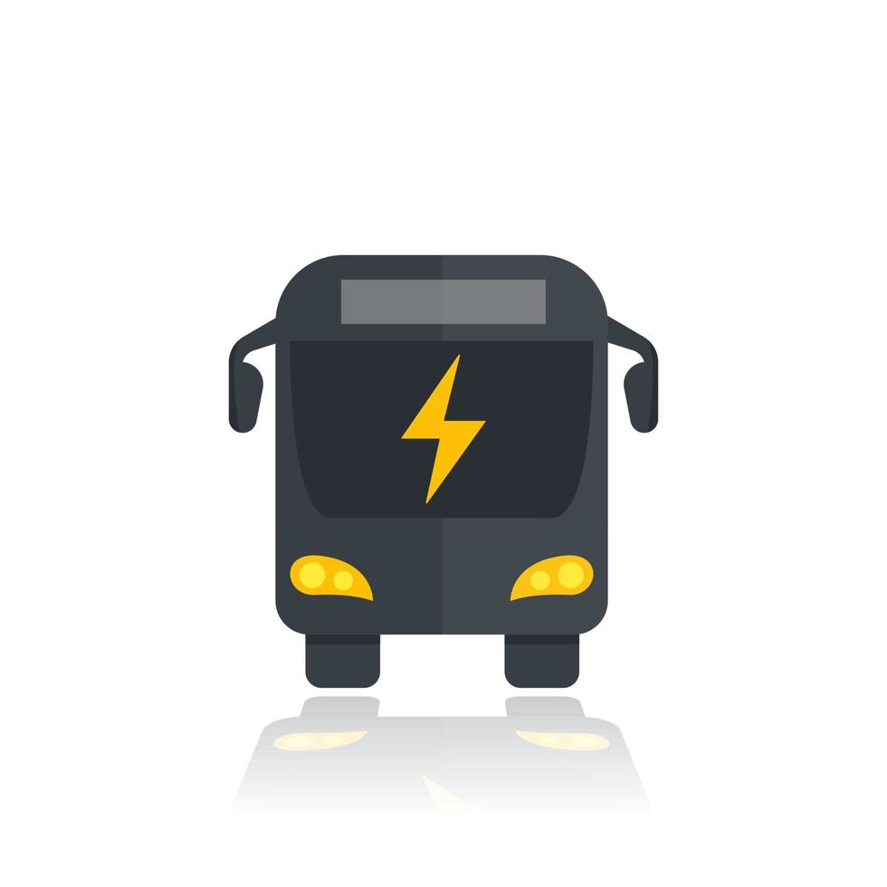 Icono de autobús eléctrico, transporte urbano moderno. vector