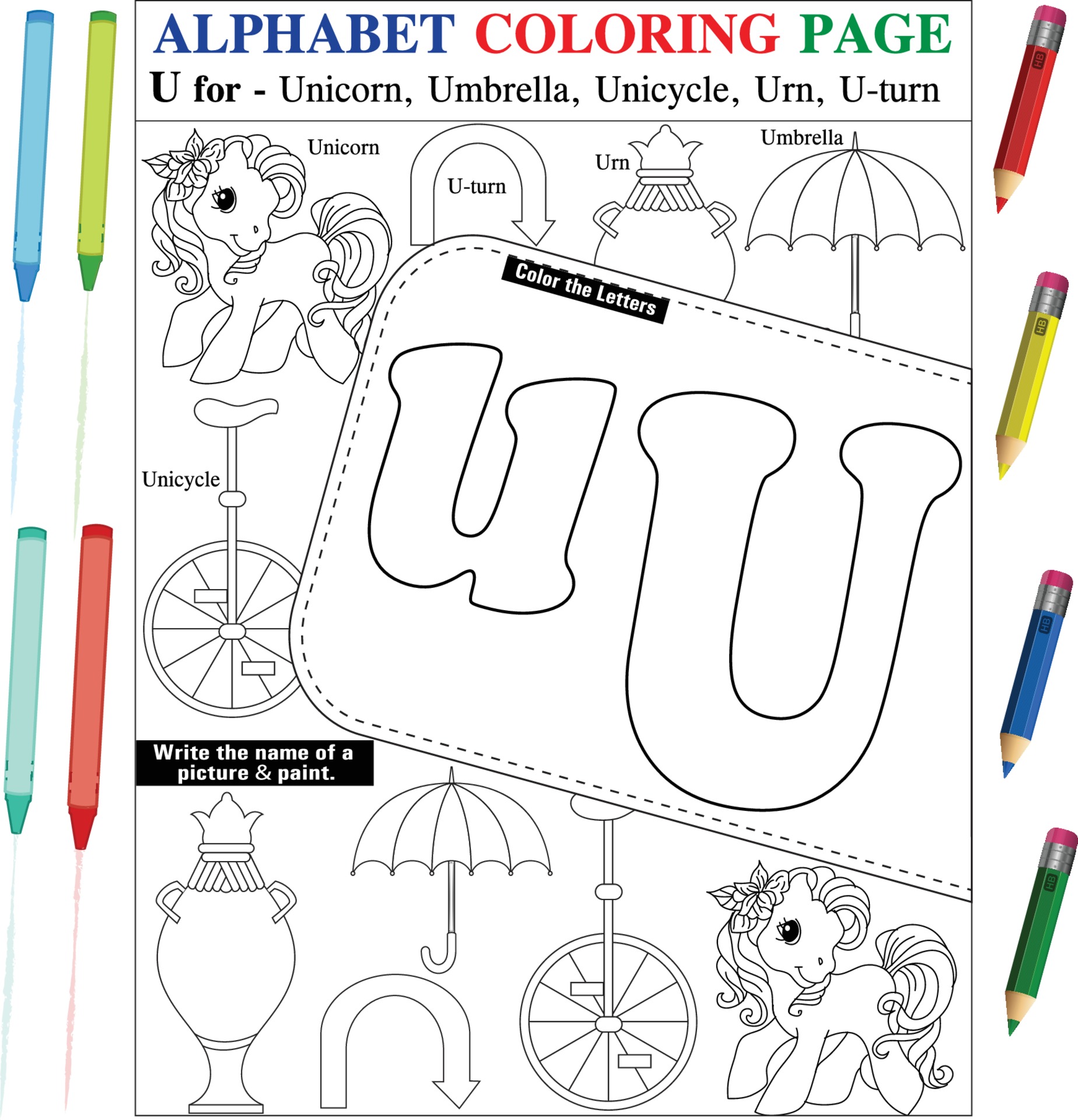 Letter coloring pages 3657589 Vector Art at Vecteezy