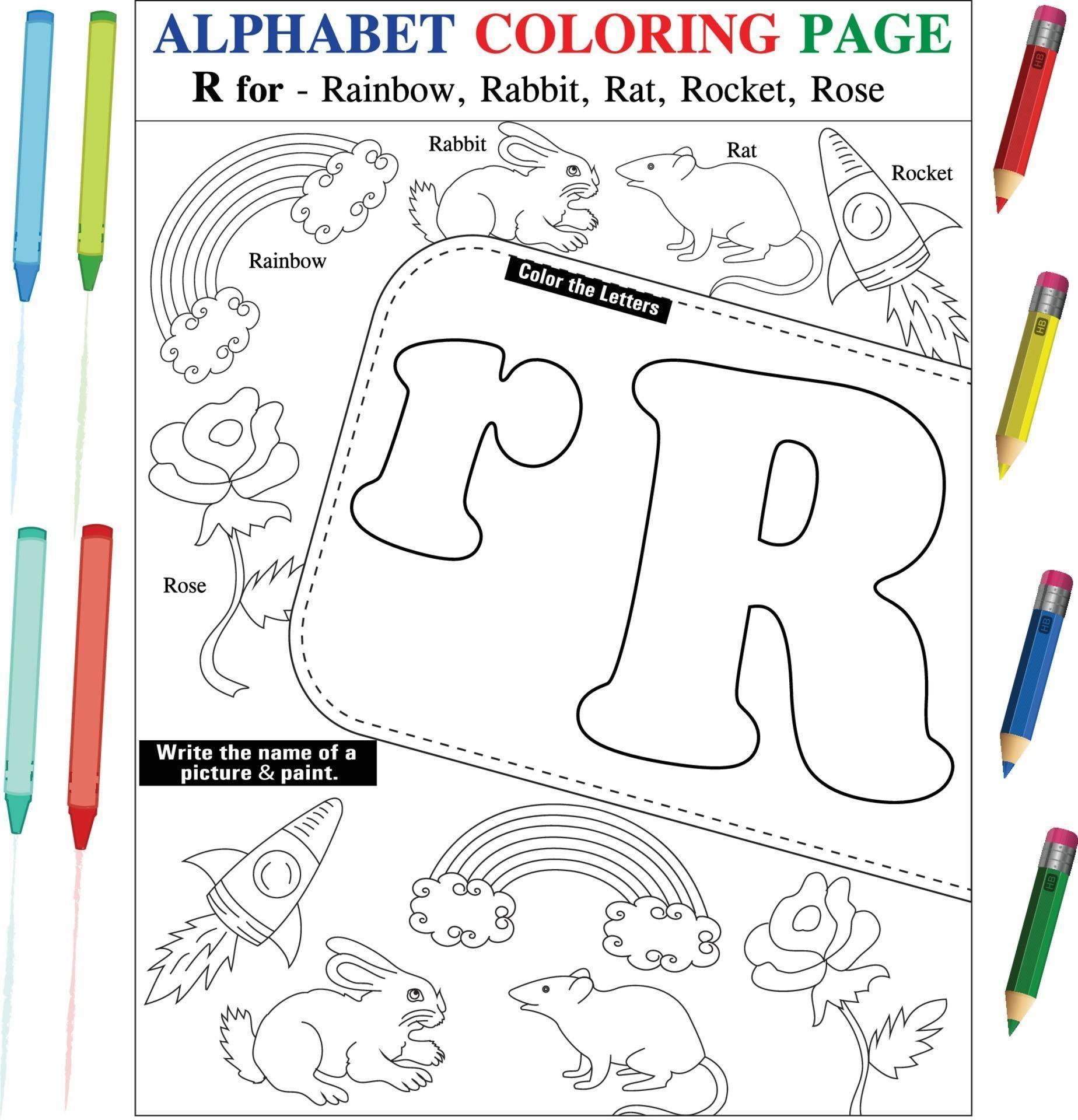 Letter coloring pages 3657602 Vector Art at Vecteezy