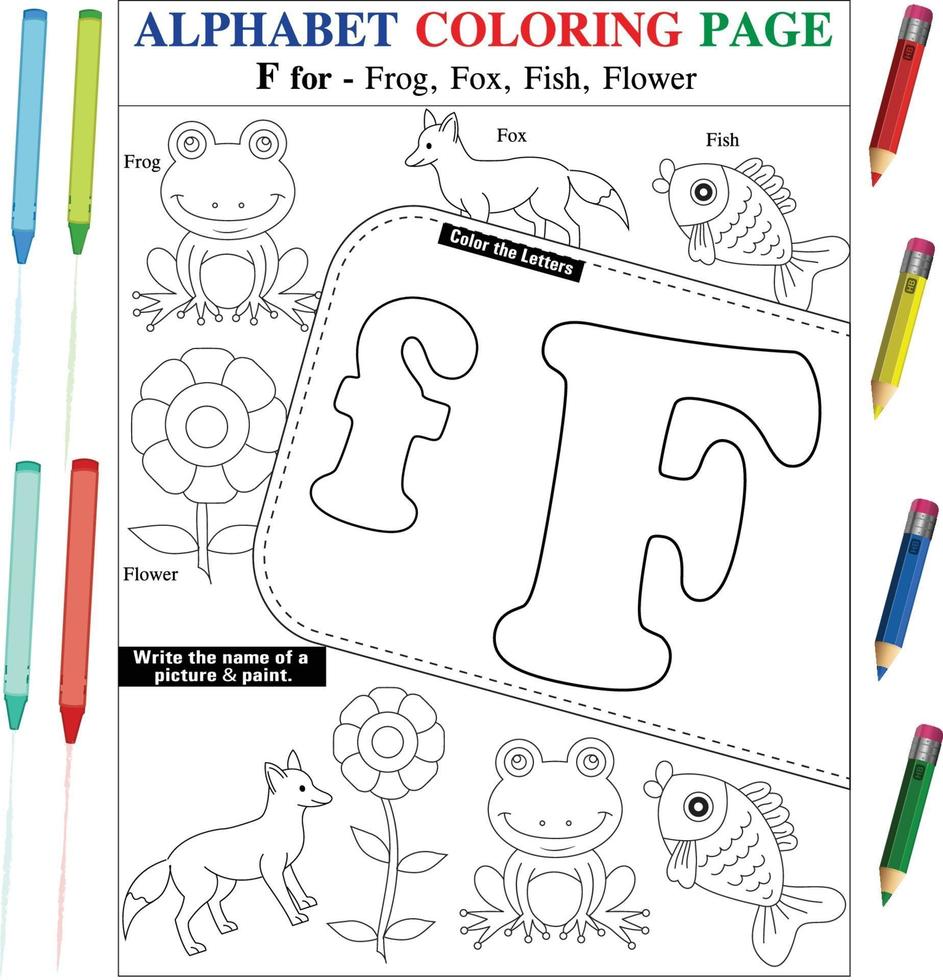 Letter coloring pages 3657610 Vector Art at Vecteezy