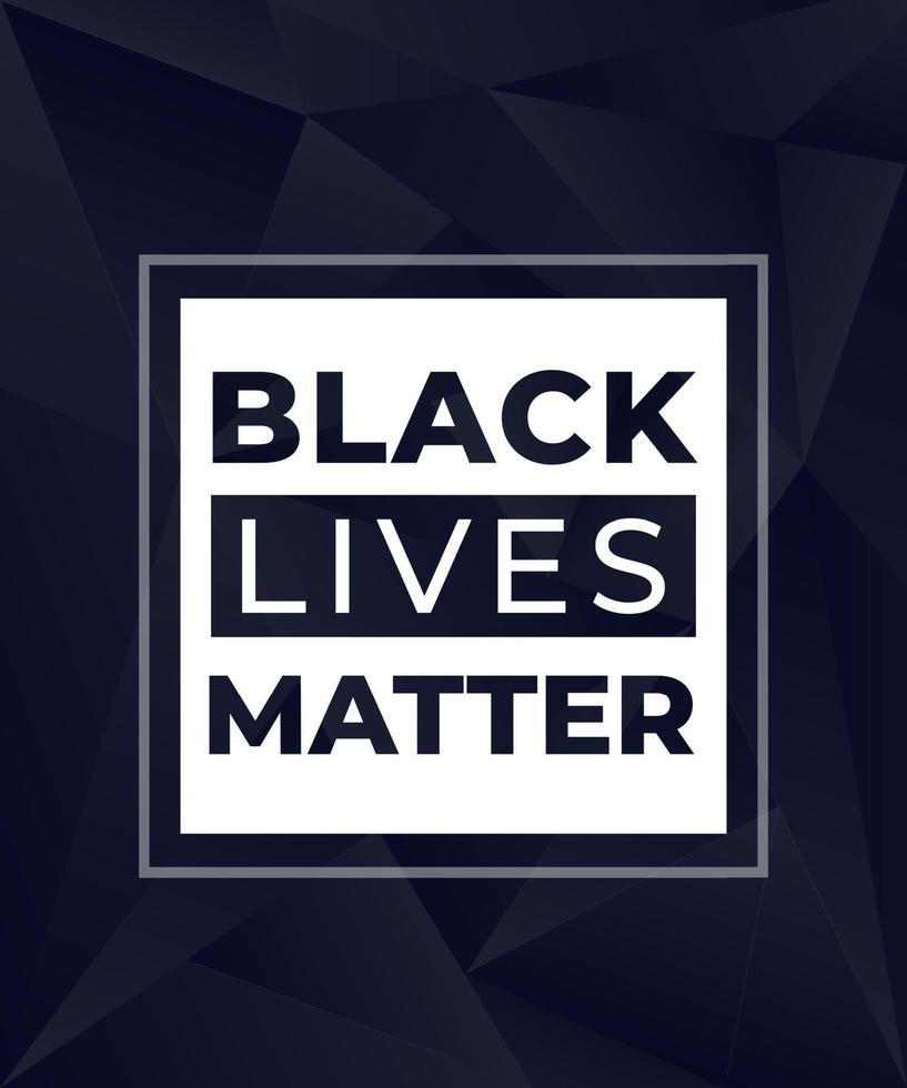 cartel moderno de la importancia de las vidas negras vector