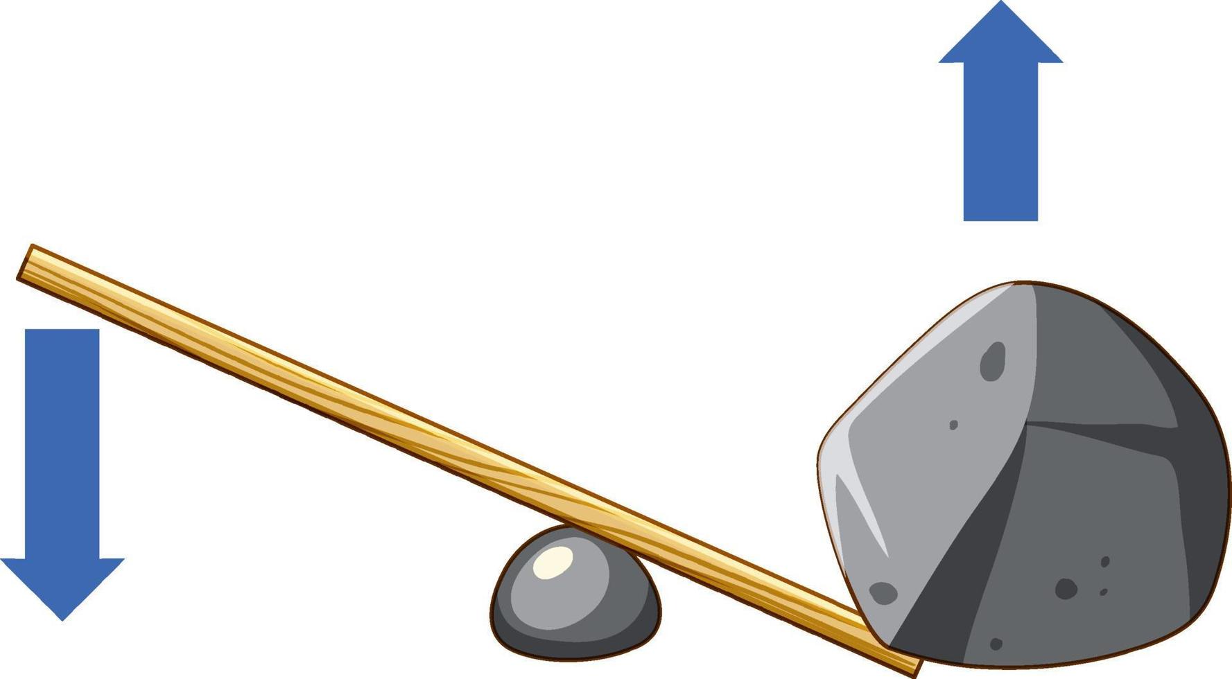Example of lever with two different size of stones vector