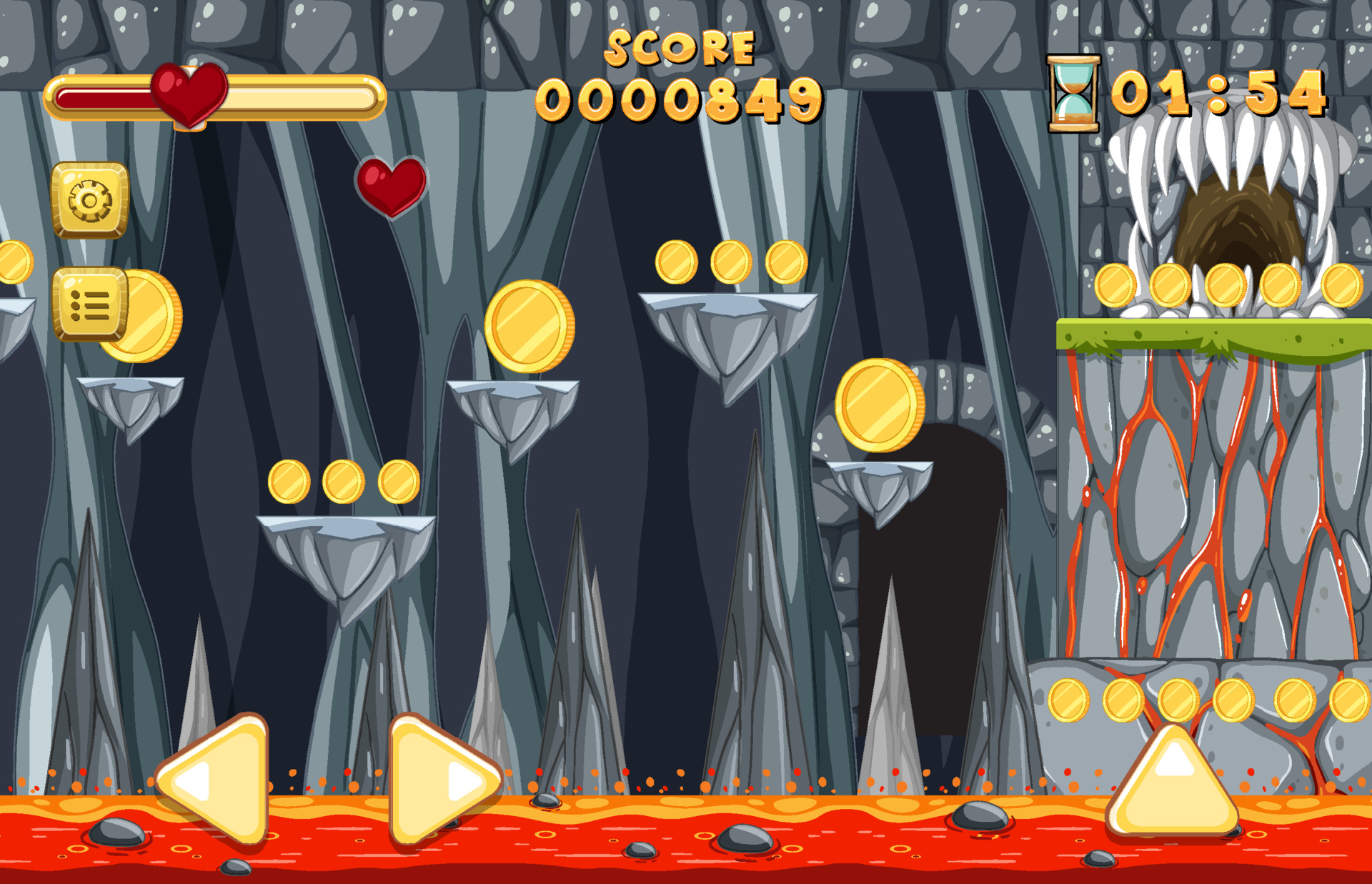 Collecting Coins Game Scene Template 3657716 Vector Art at Vecteezy