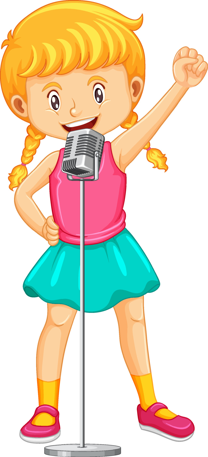 girl singers clipart