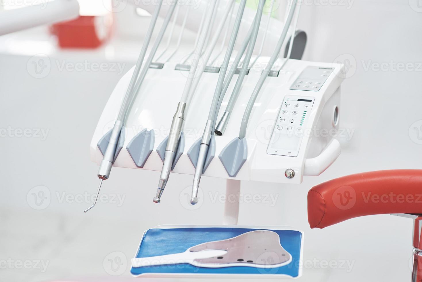 Tools and drills in the dental office. The concept of health and beauty photo