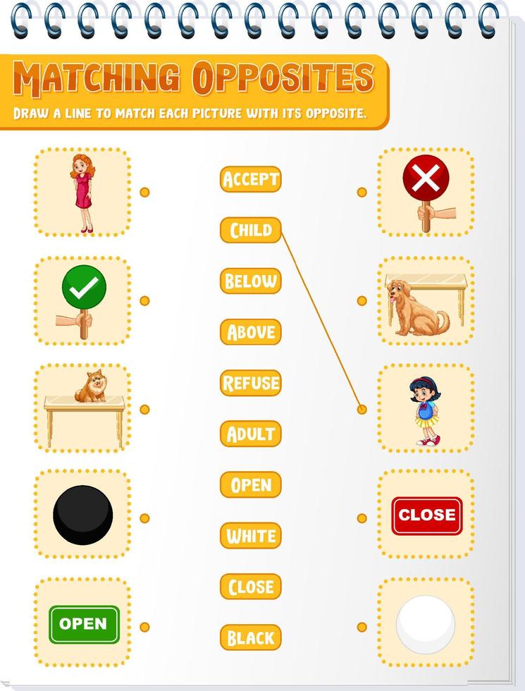 Matching words to pictures worksheet template 3658097 Vector Art at Matching words to pictures worksheet template 3658097 Vector Art at