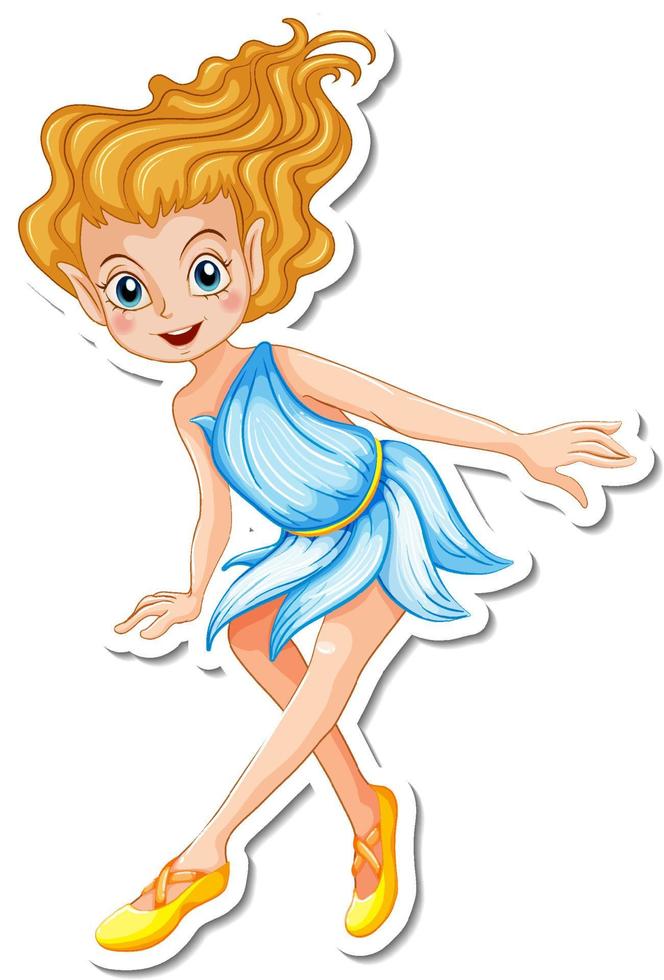 Little angel cartoon character sticker vector