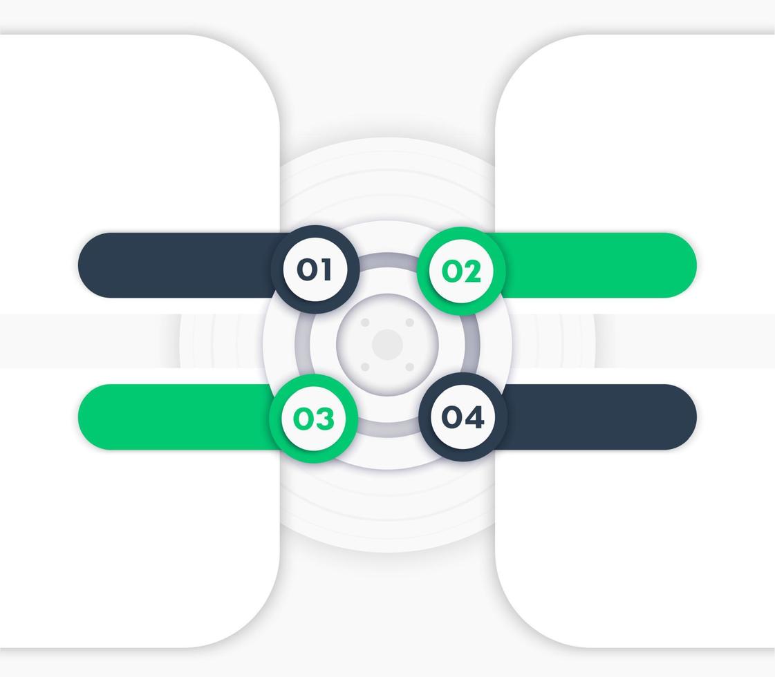 1,2,3,4, steps, timeline, infographics blank template vector