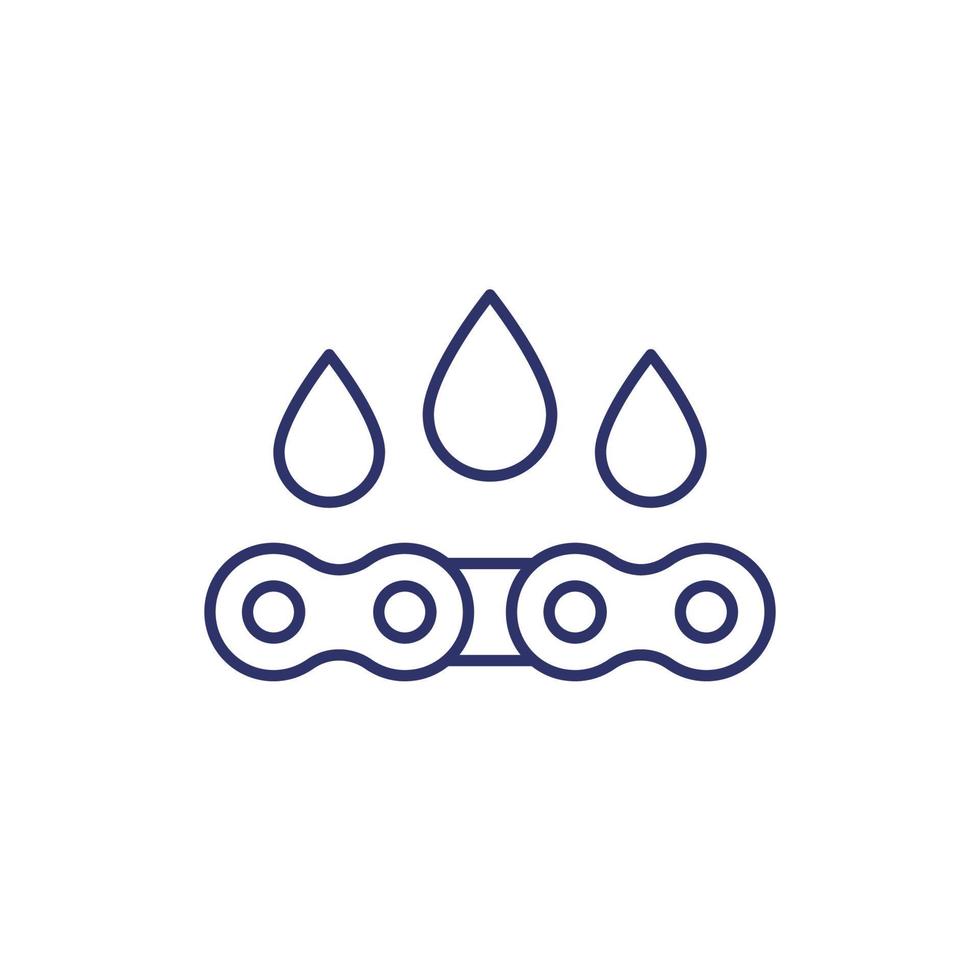 lubricant, oil for chain line icon vector