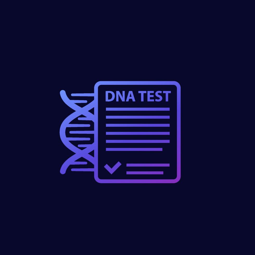 icono de vector de prueba de adn con degradado