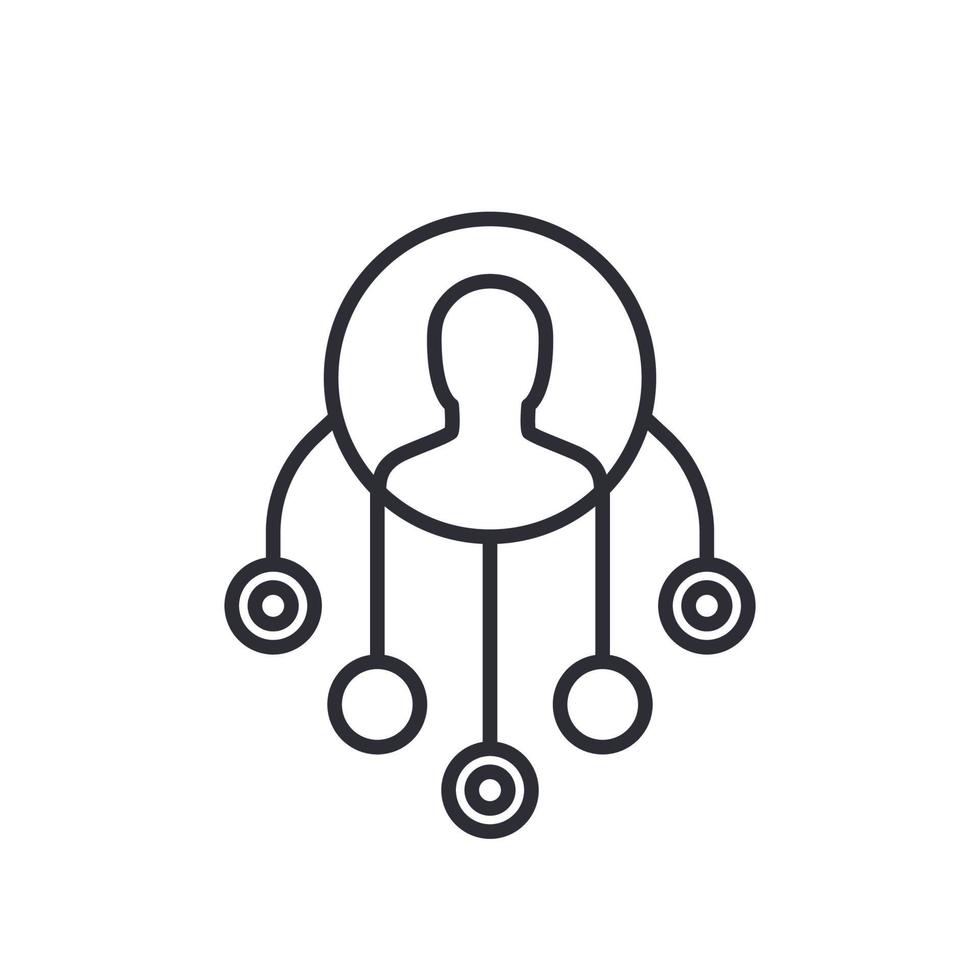 delegation, multitasking icon vector