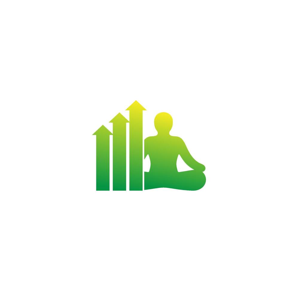 meditation and growth icon on white vector