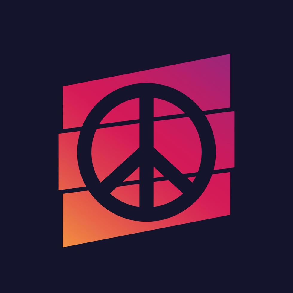 peace sign, vector poster