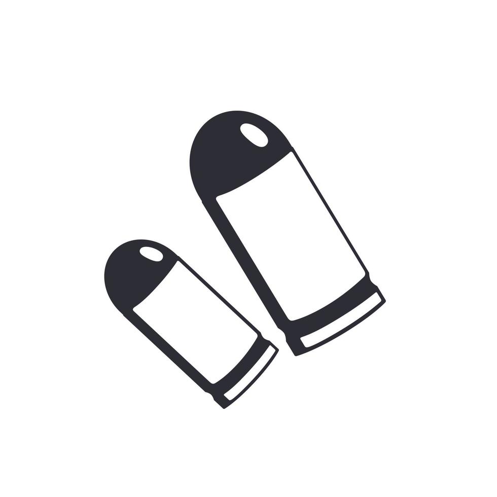 pistol bullets on white vector