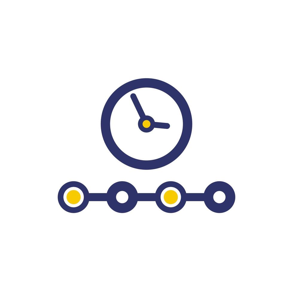 timeline icon on white, vector