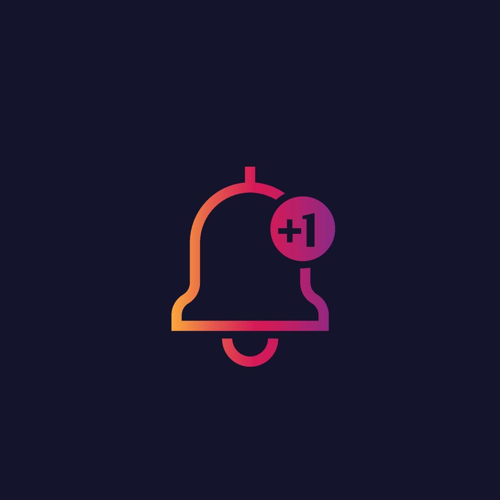 Notification icon with gradient vector