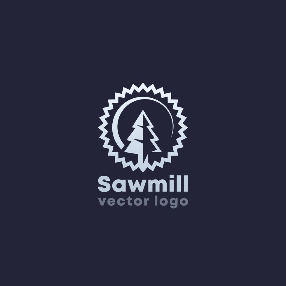 Sawmill logo design, vector icon
