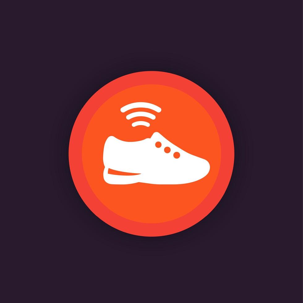 Smart shoe icon, modern trainers, sneakers vector