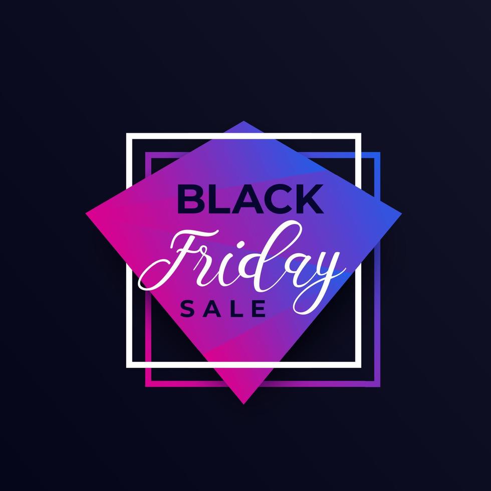 black friday sale poster, banner design, vector