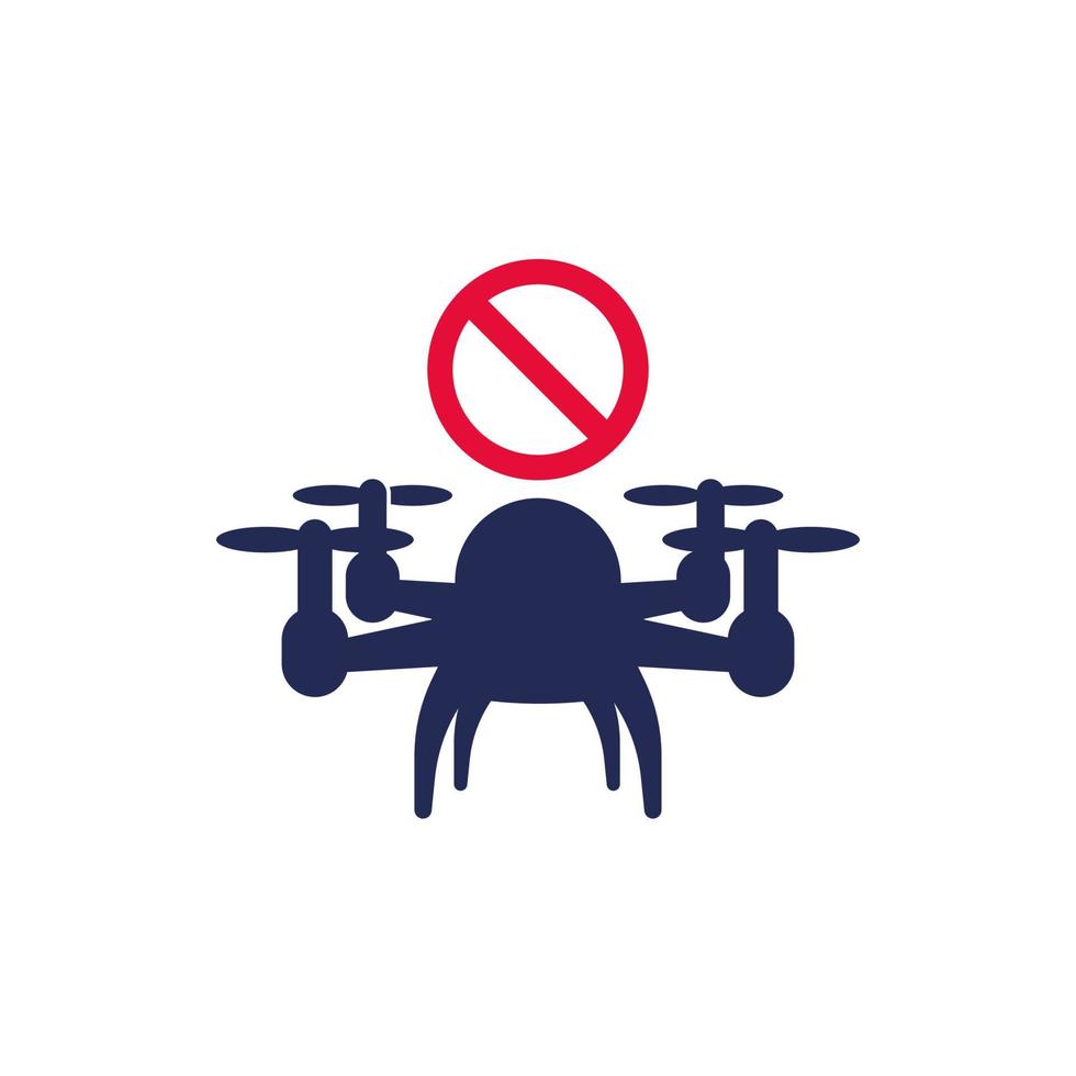 No drone zone sign, vector