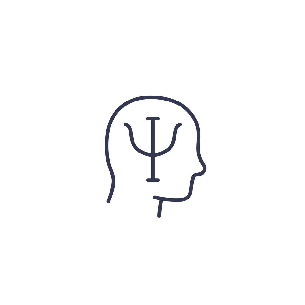 Psychology line icon vector